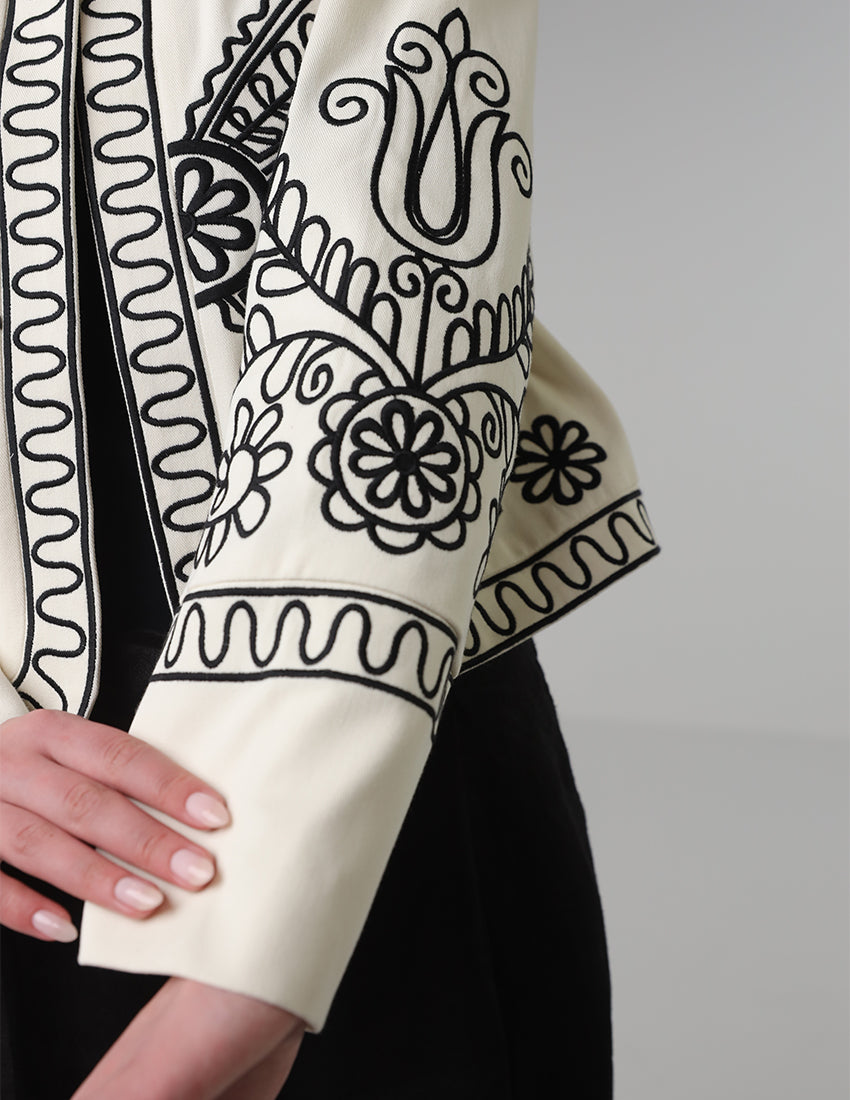 Pattern Stitched Jacket