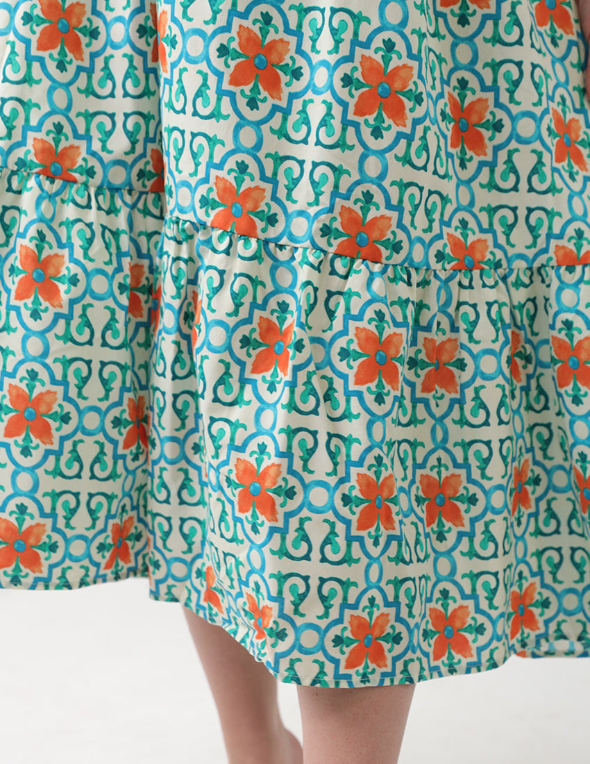 فستان ميدي مطبوع