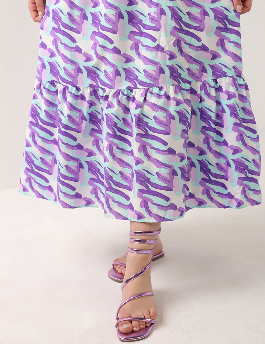 Printed Midi Dress