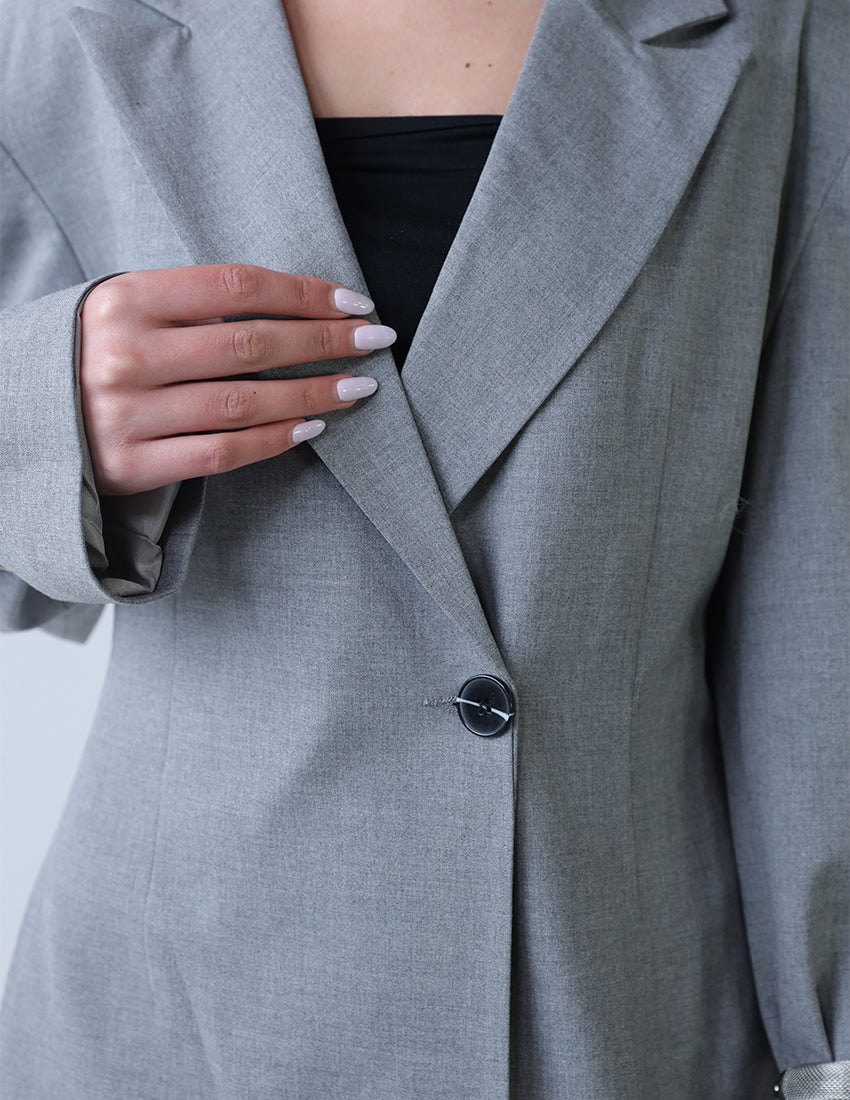 Oversized Single button blazer