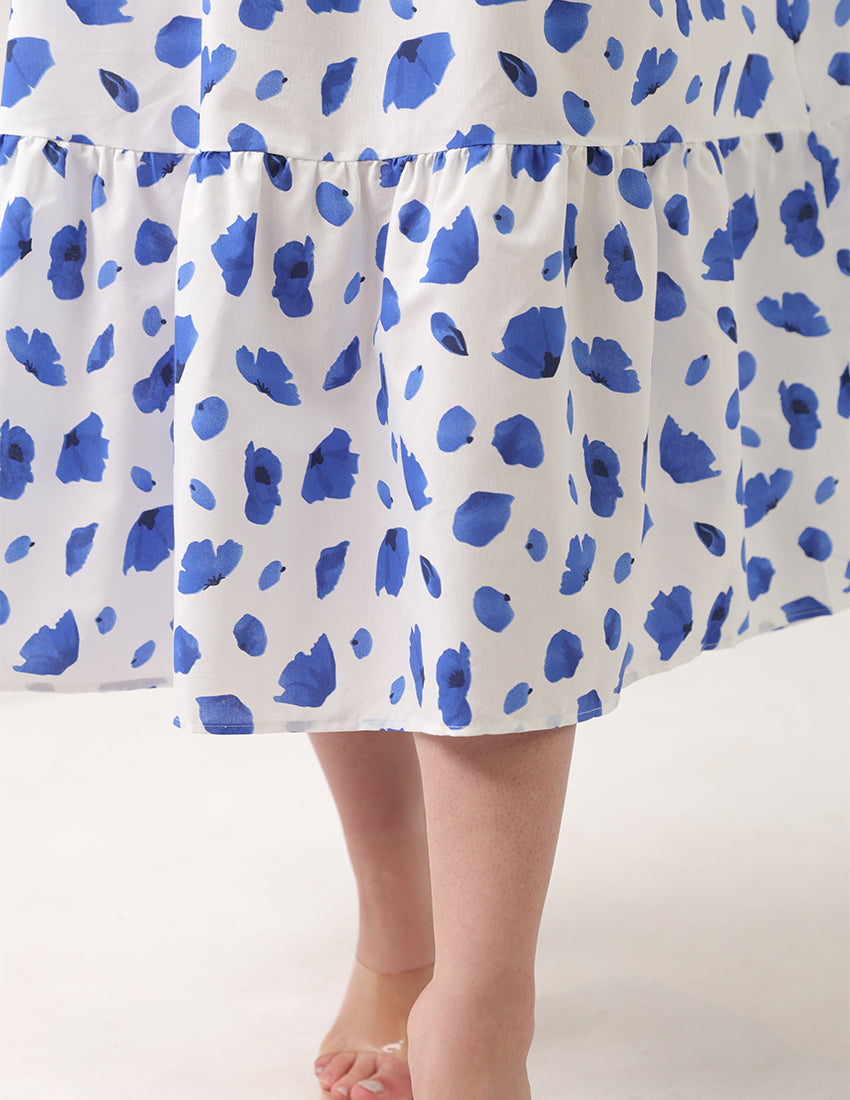 Printed white Dress