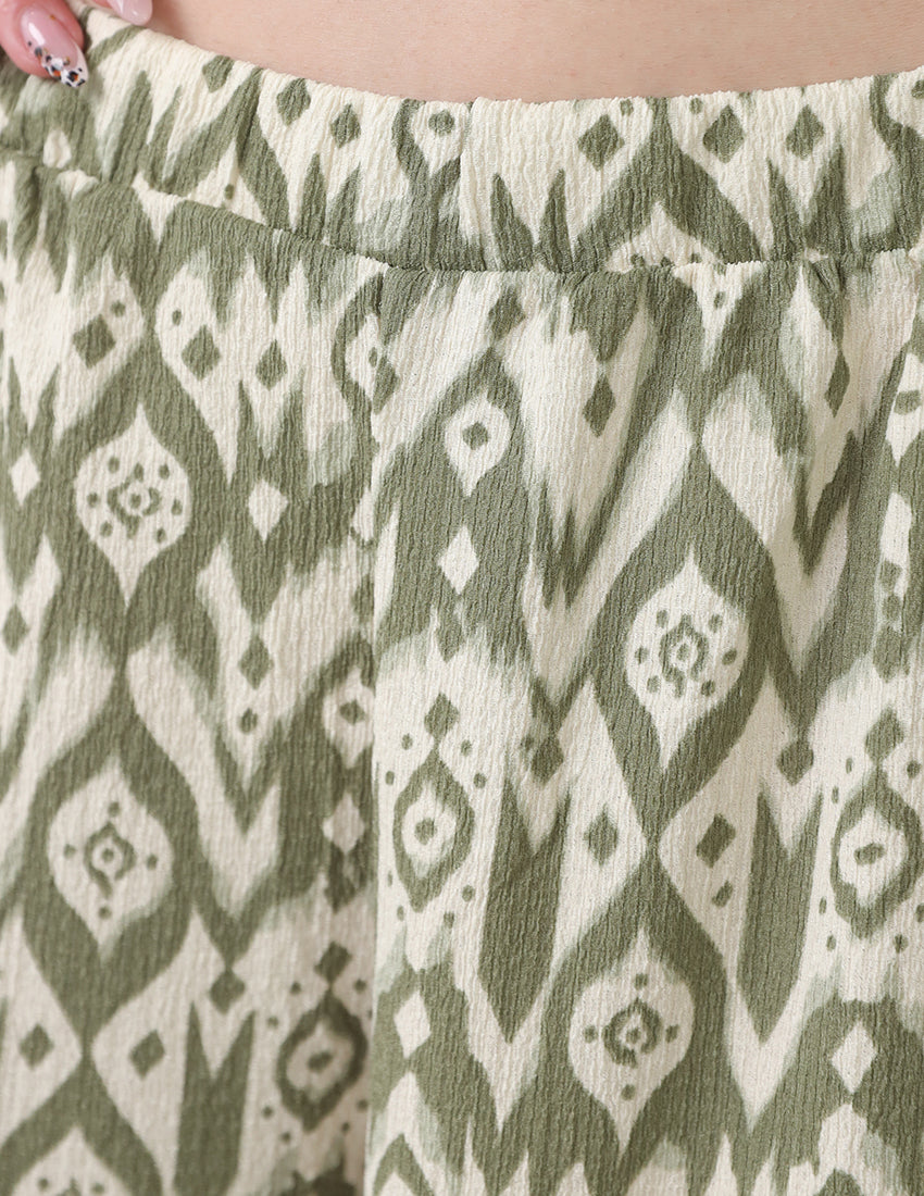 بنطلون مستقيم مطبوع