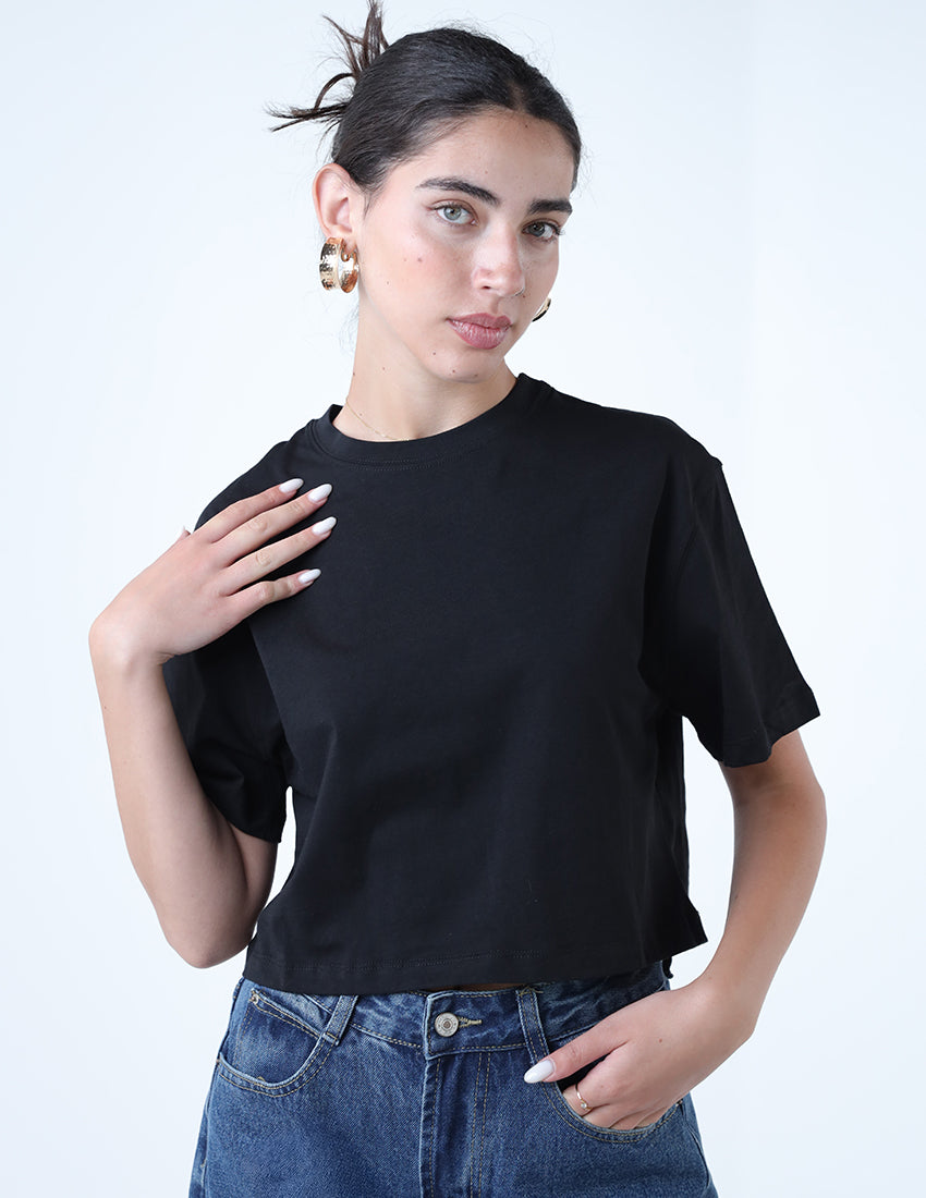 Cropped Basic T-shirt