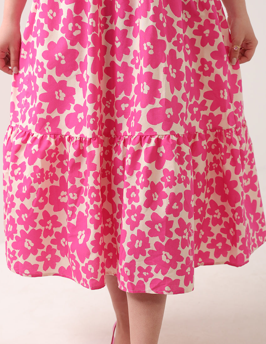 Pink Floral Dress