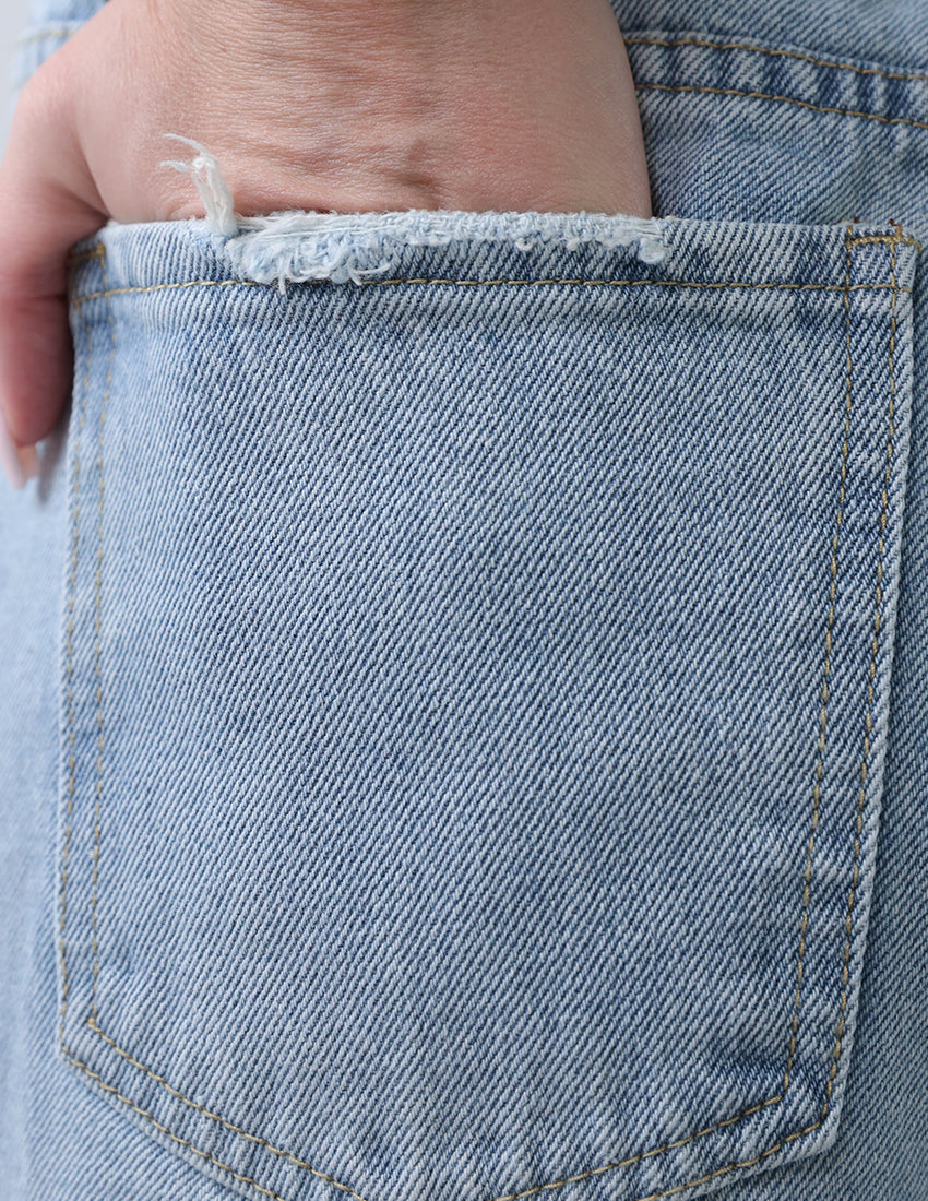 Regular Cut Sky Blue Denim