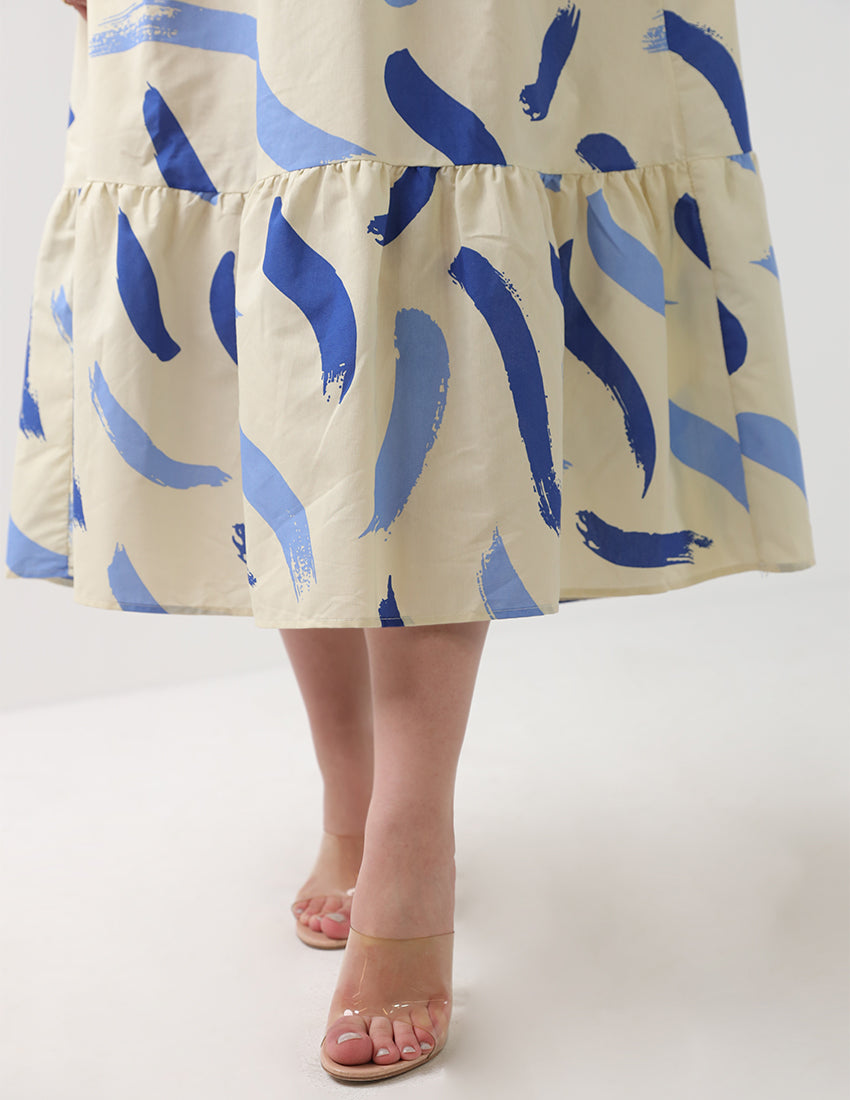 فستان بيج مطبوع