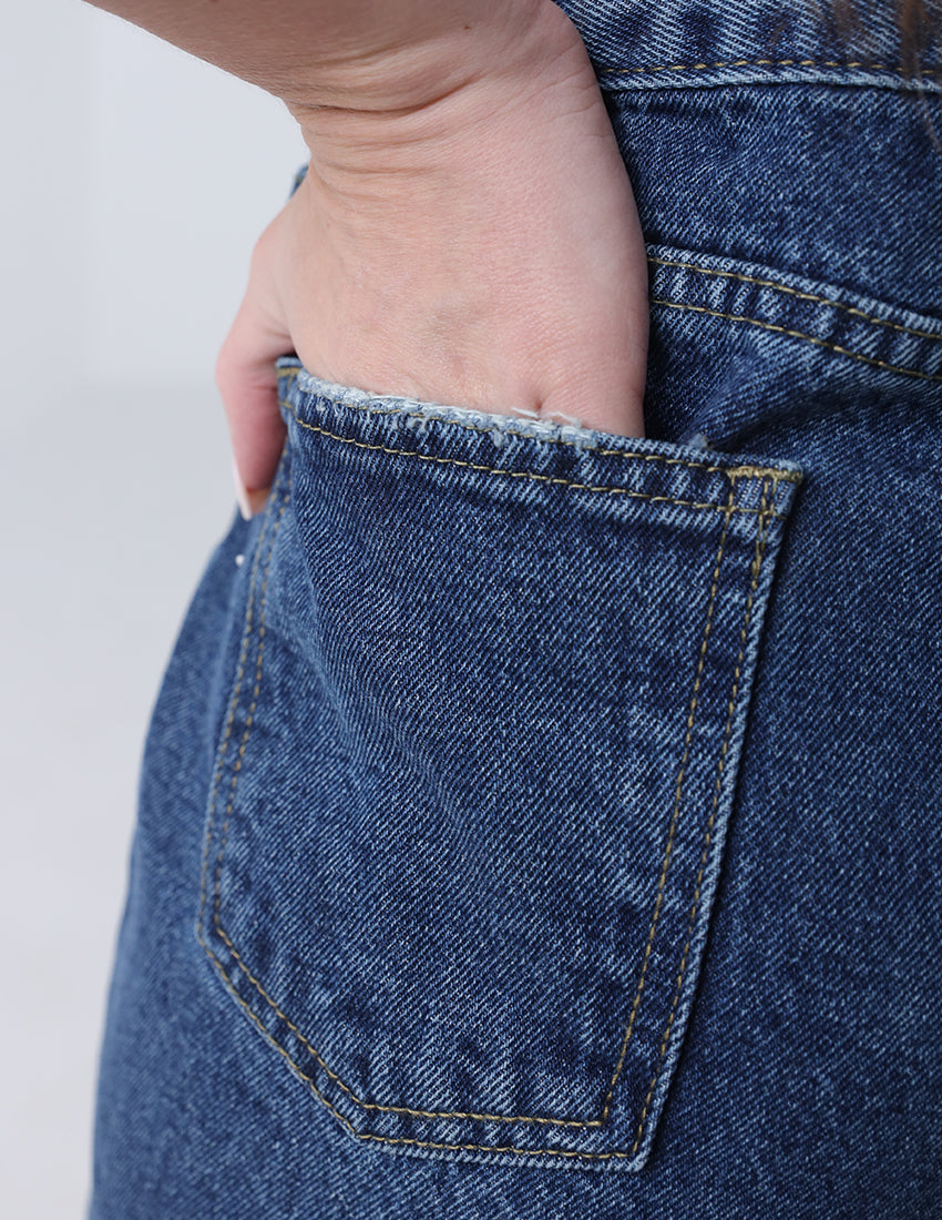 Flared leg Navy Blue Denim