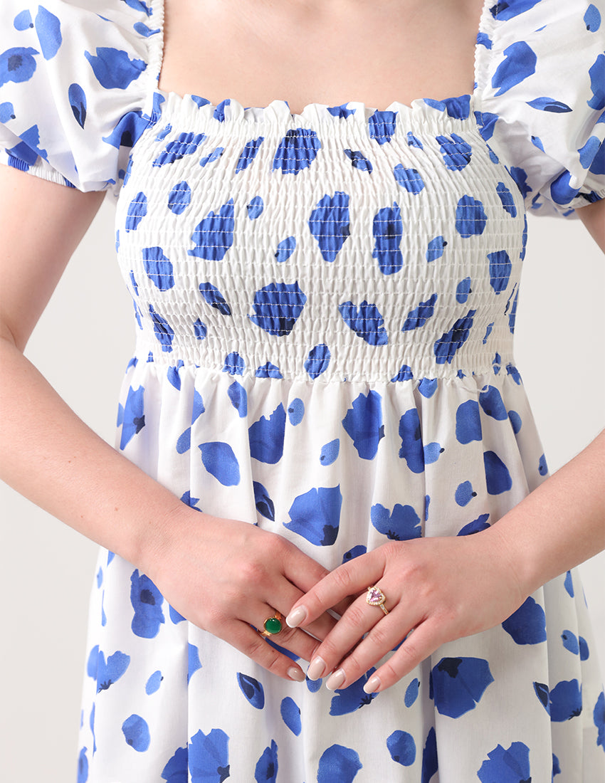 Printed white Dress