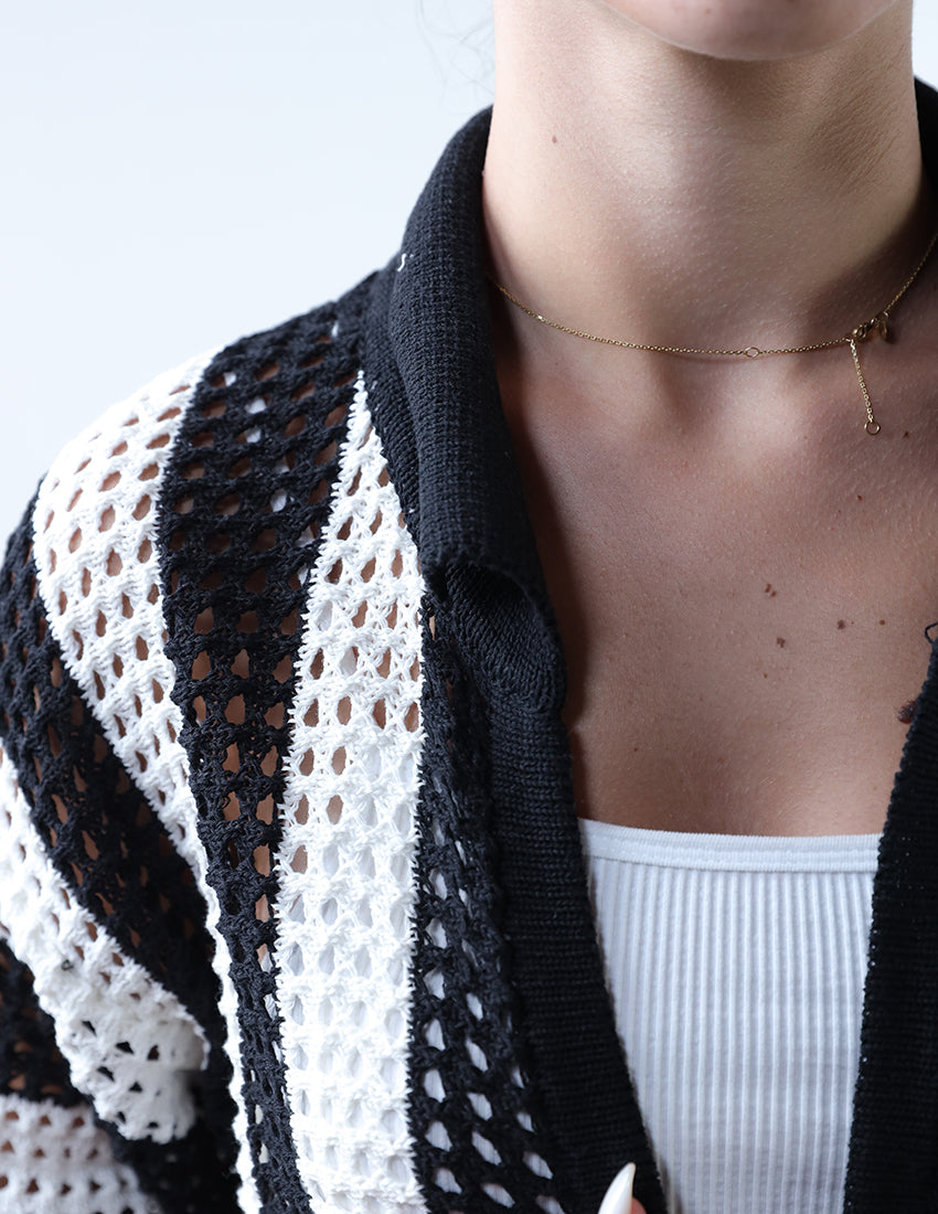 Tricot Stripped Mesh Set