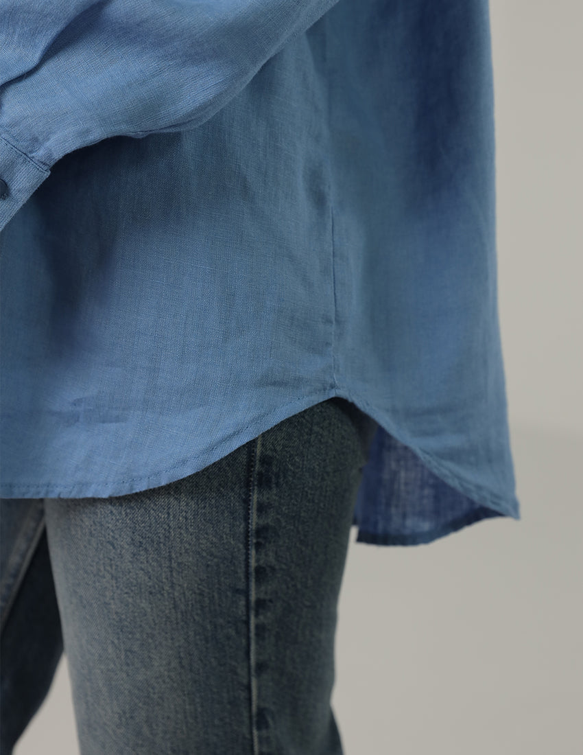 FeatherTouch Oversized Linen Shirt