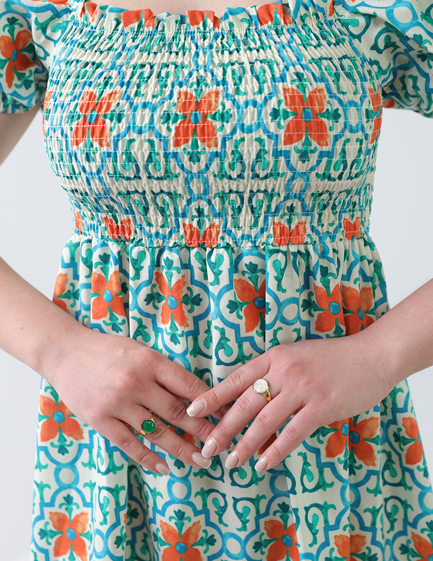 فستان ميدي مطبوع