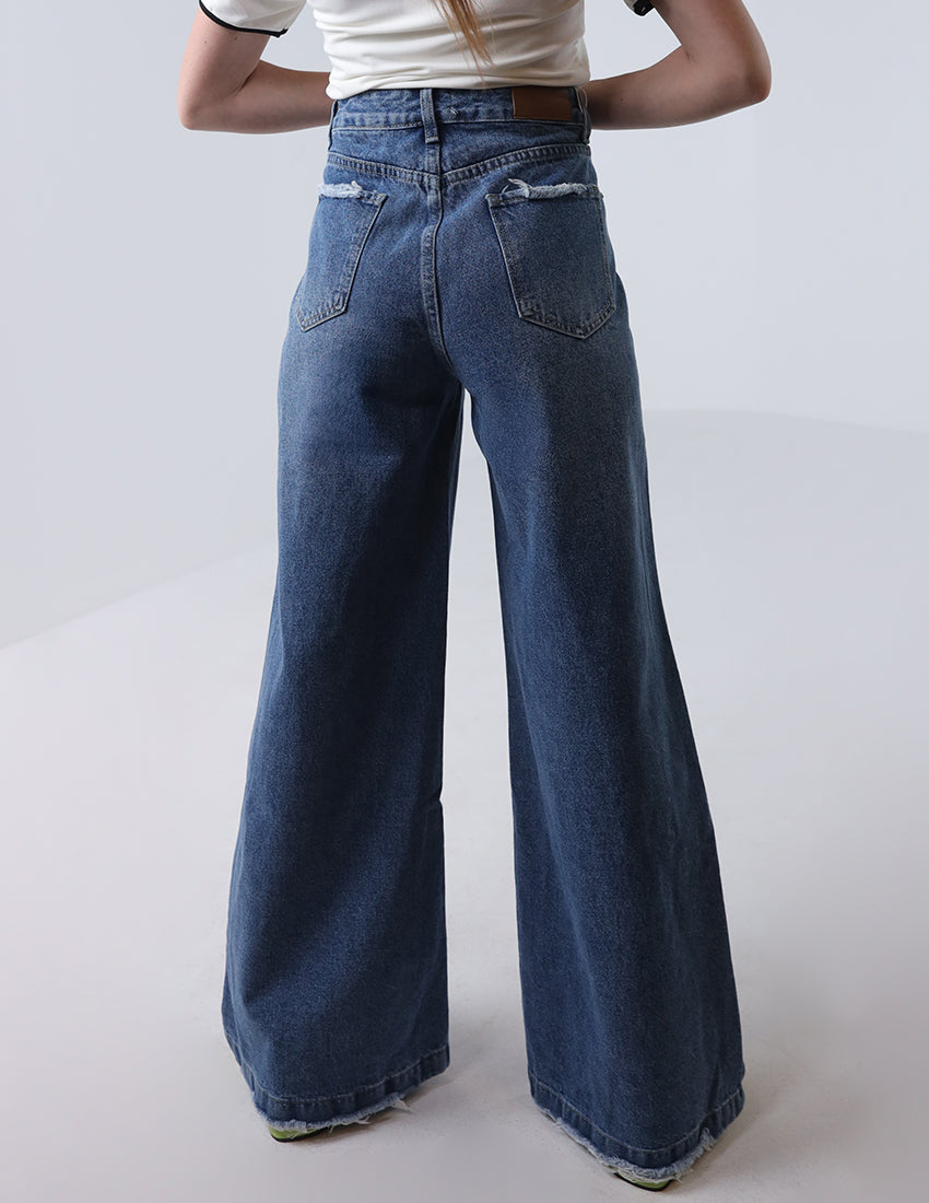 Wide Leg Gradient Denim