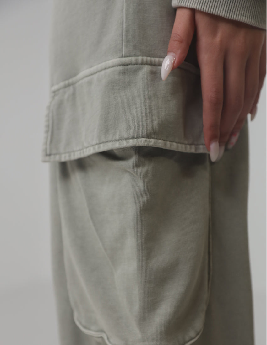 Oversized Shirt & Wide-Leg Sweatpants Set