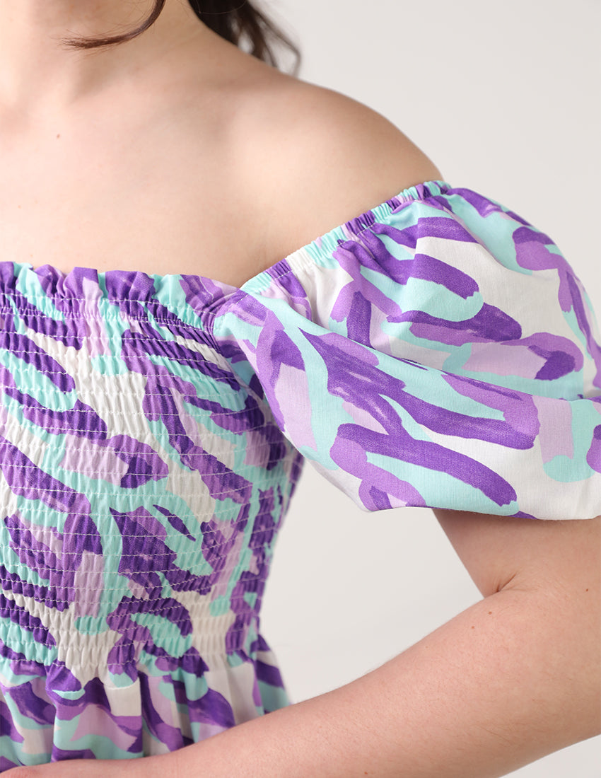 فستان ميدي مطبوع