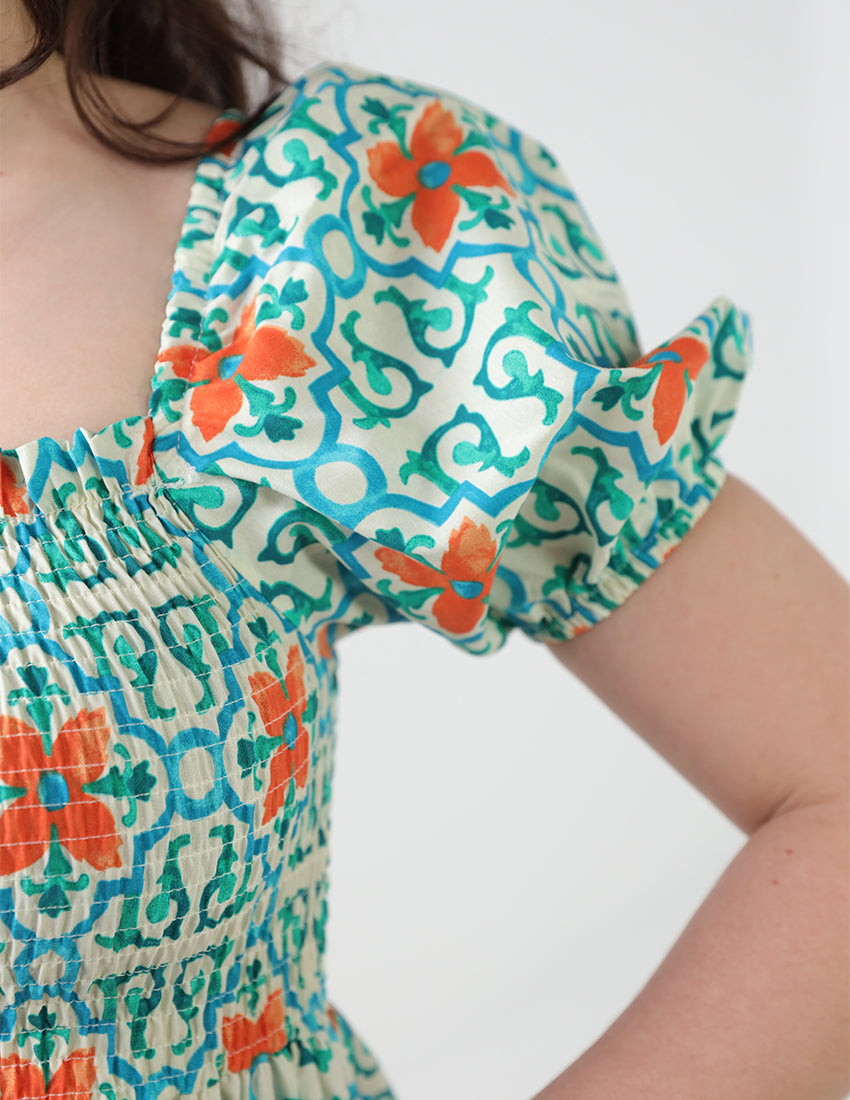 فستان ميدي مطبوع