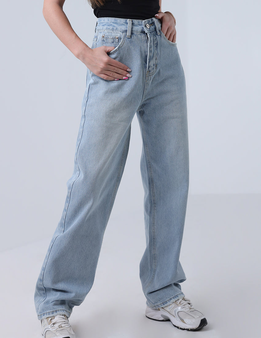 Regular Cut Sky Blue Denim