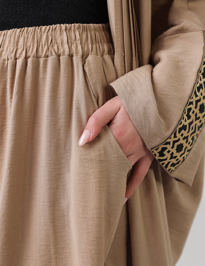 Two-Piece Set with Embroidered Details