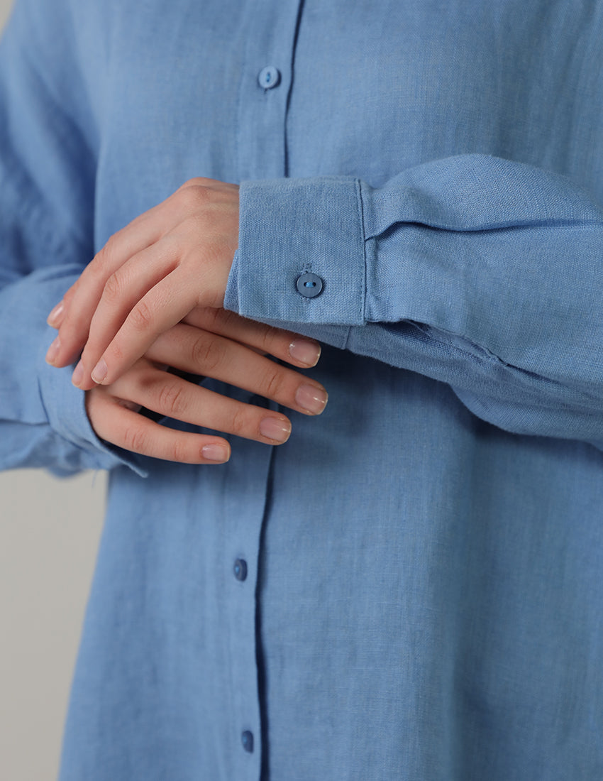 FeatherTouch Oversized Linen Shirt