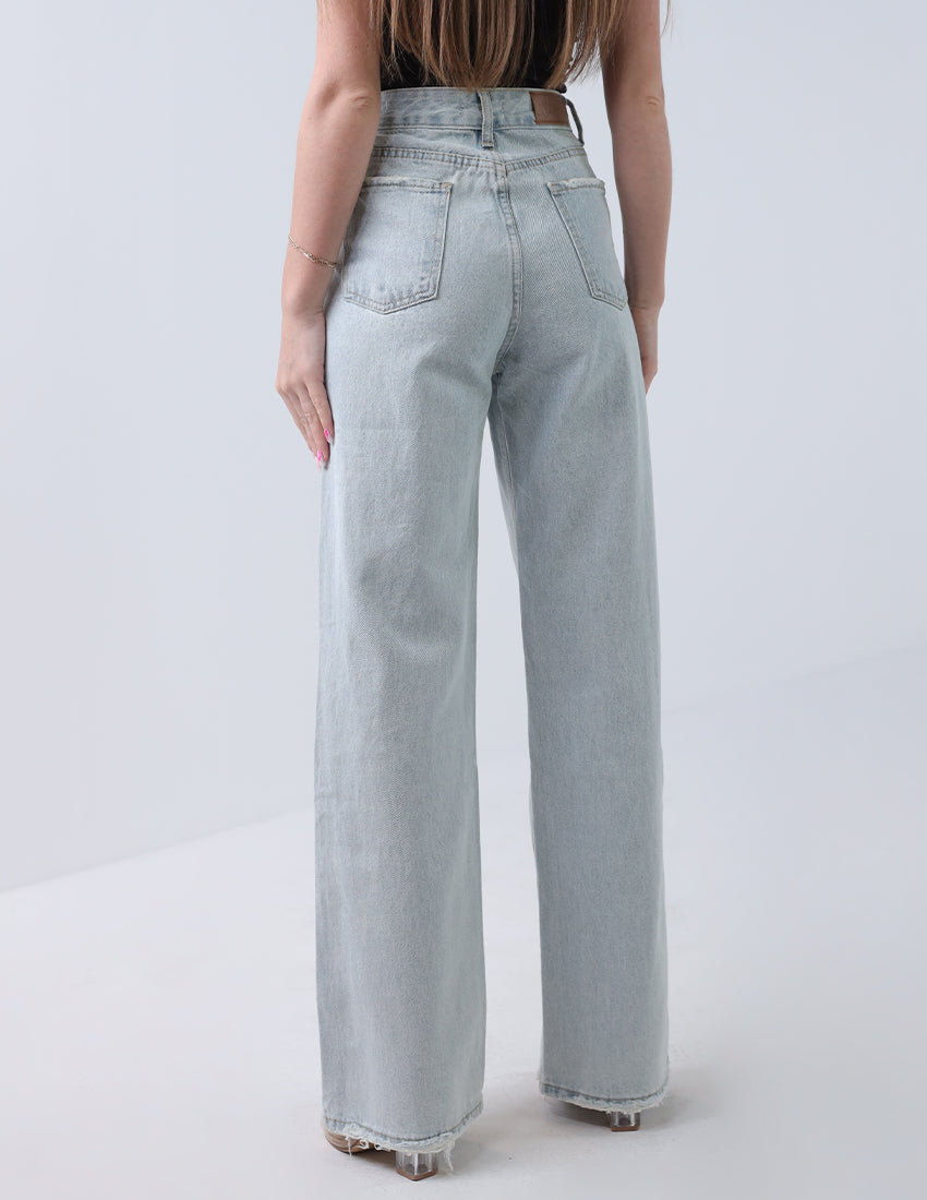 Grey Straight Cut Denims