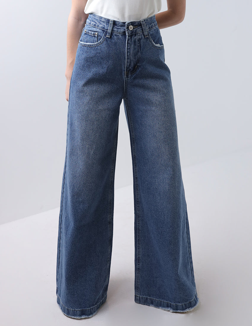 Wide Leg Gradient Denim