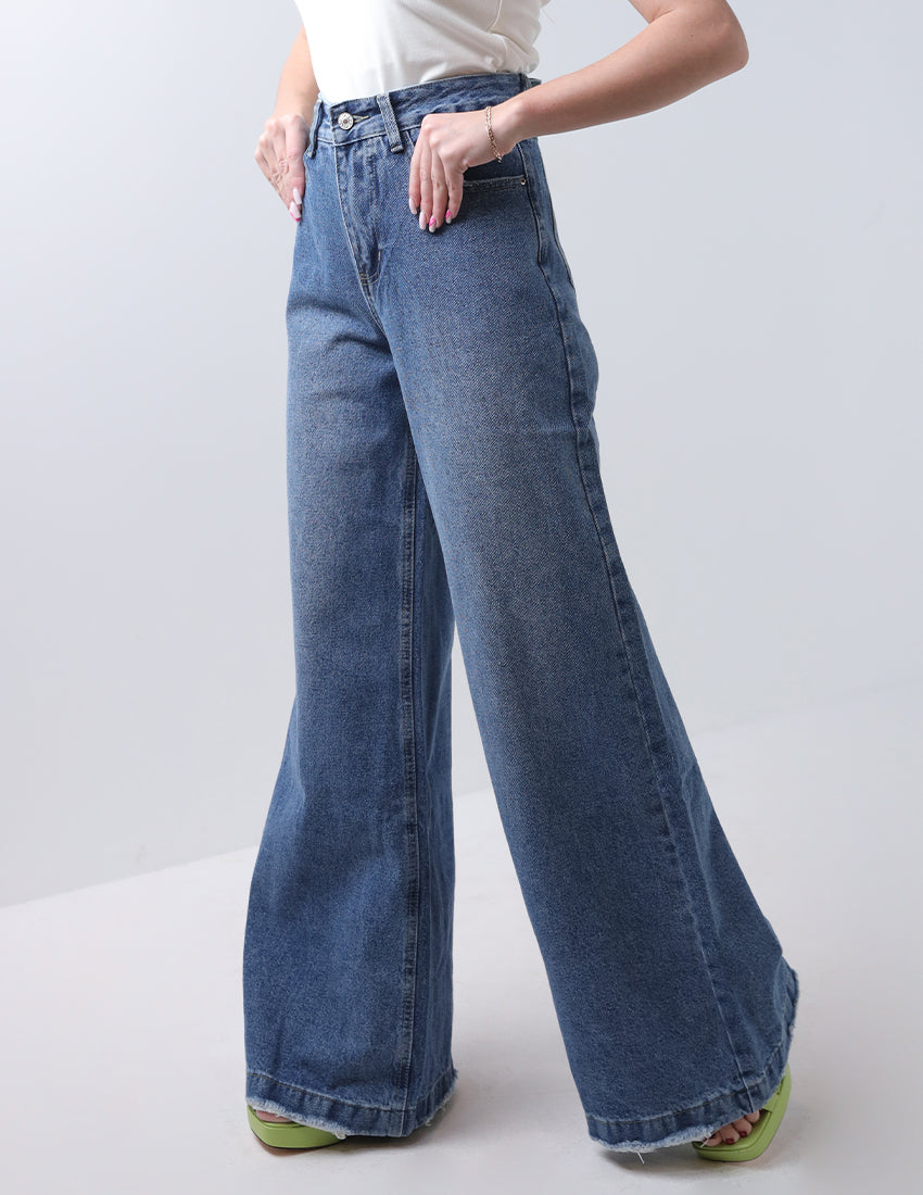 Wide Leg Gradient Denim