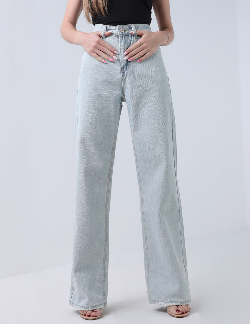 Grey Straight Cut Denims