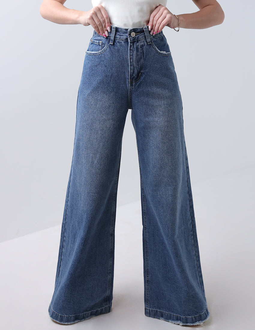 Wide Leg Gradient Denim