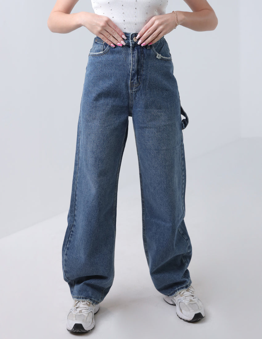 Baggy Denim With Side Buckle