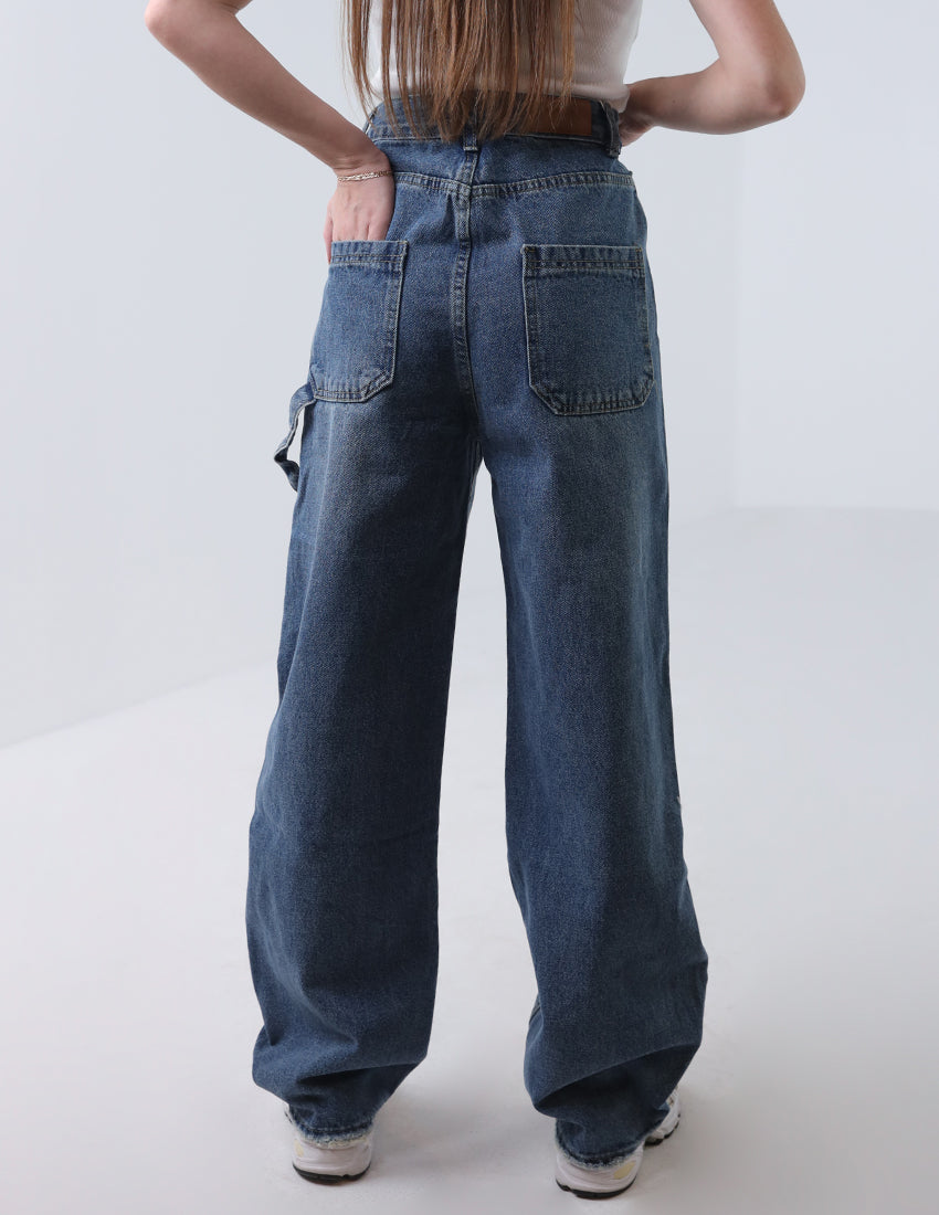 Baggy Denim With Side Buckle