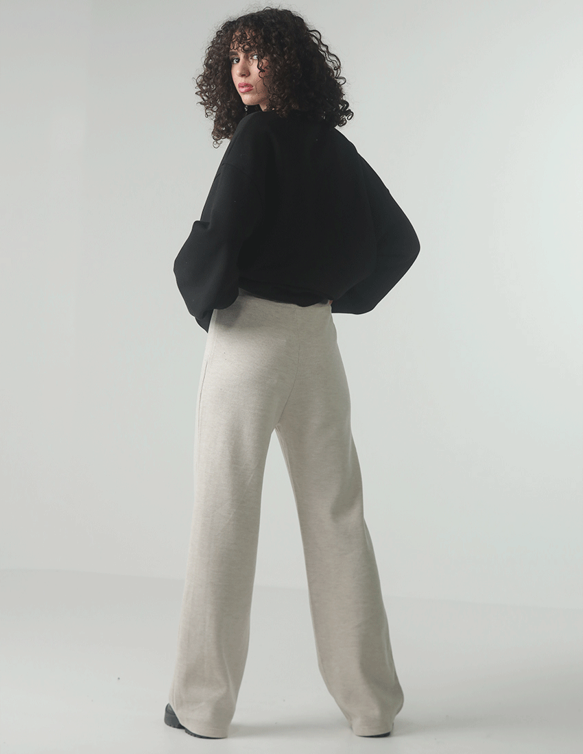 Cotton Straight-Leg Pants