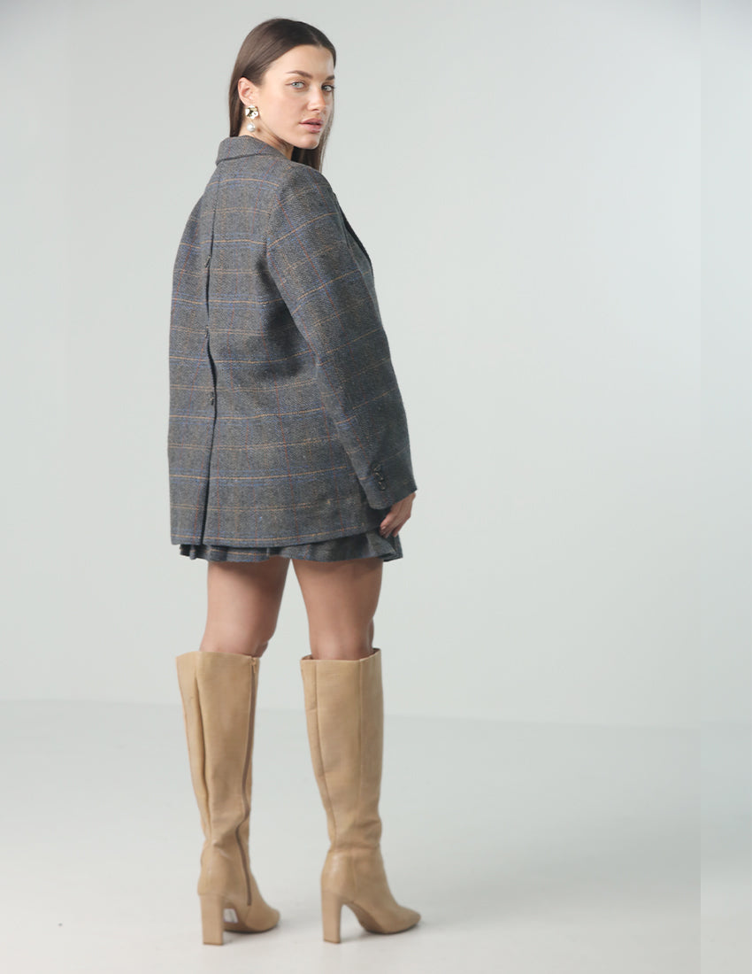 Oversized Plaid Blazer