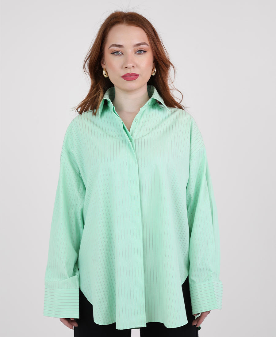 Oversized striped shirt