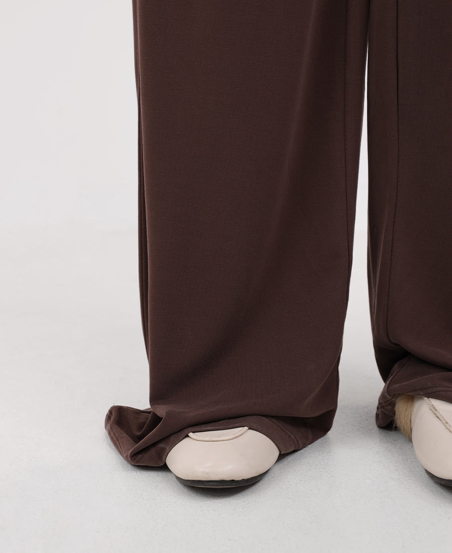 Butter pants straight cut elastic waist