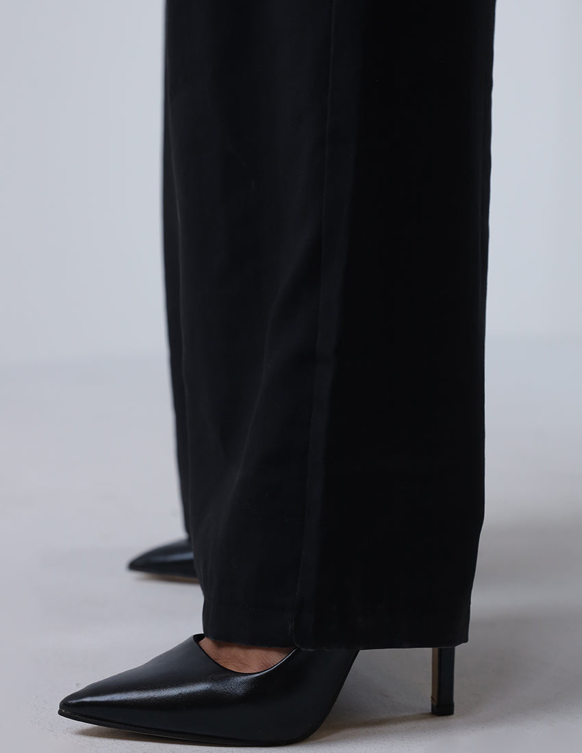 Two-piece vest with wide-leg pants