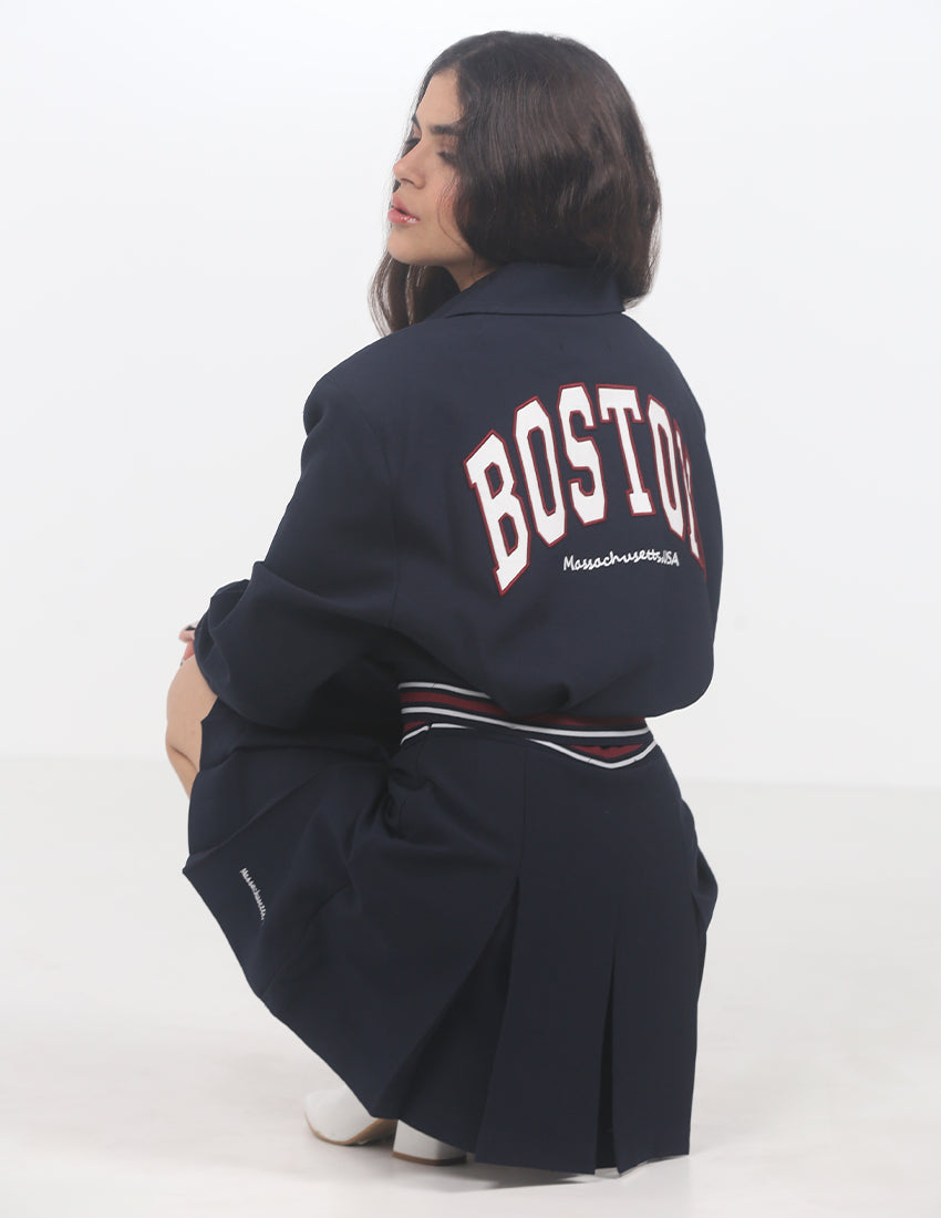 "BOSTEN" jacket and skirt set