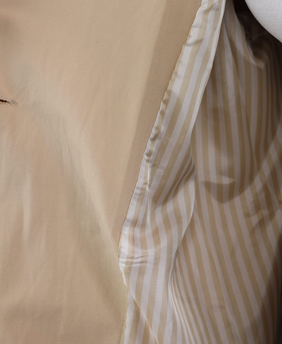 Long trench coat with tie waist