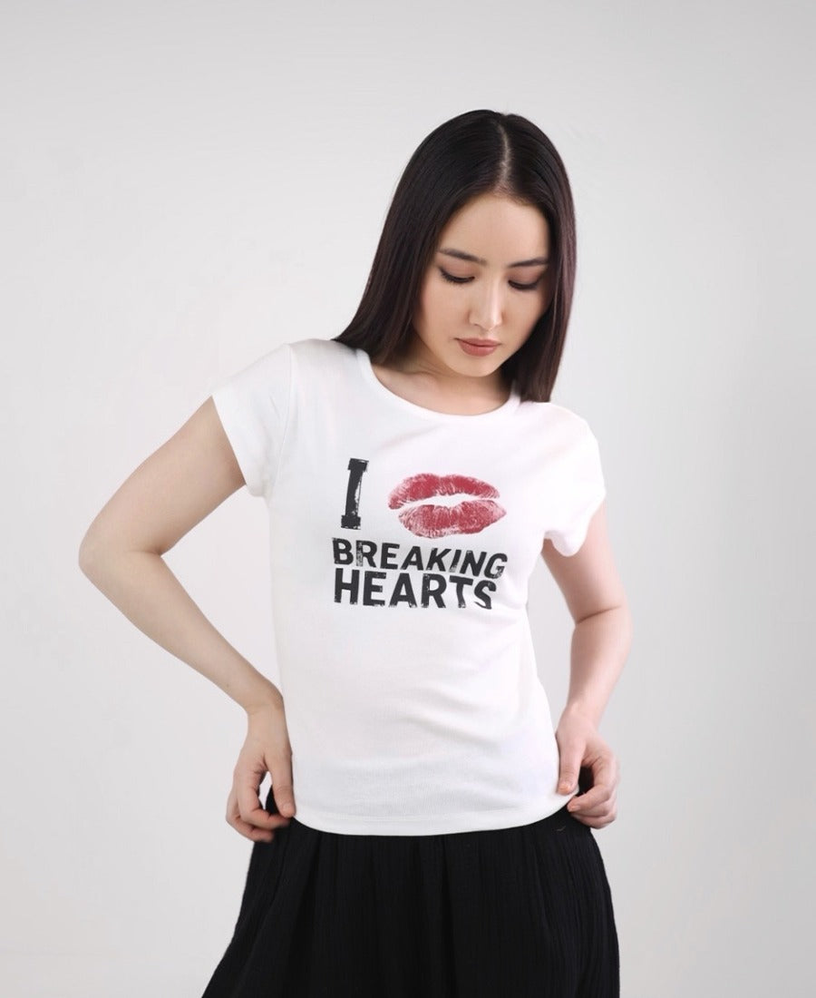 "I Braking Hearts" White T-Shirt