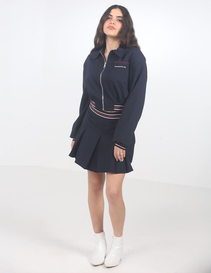 "BOSTEN" jacket and skirt set