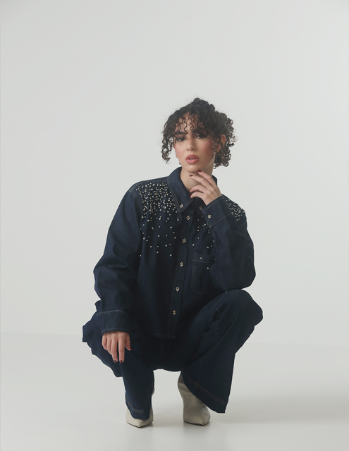 Navy Blue Denim Shirt