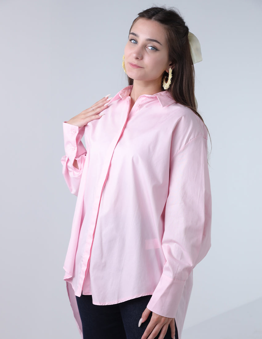 قميص كبير الحجم ذو ظهر سرجي