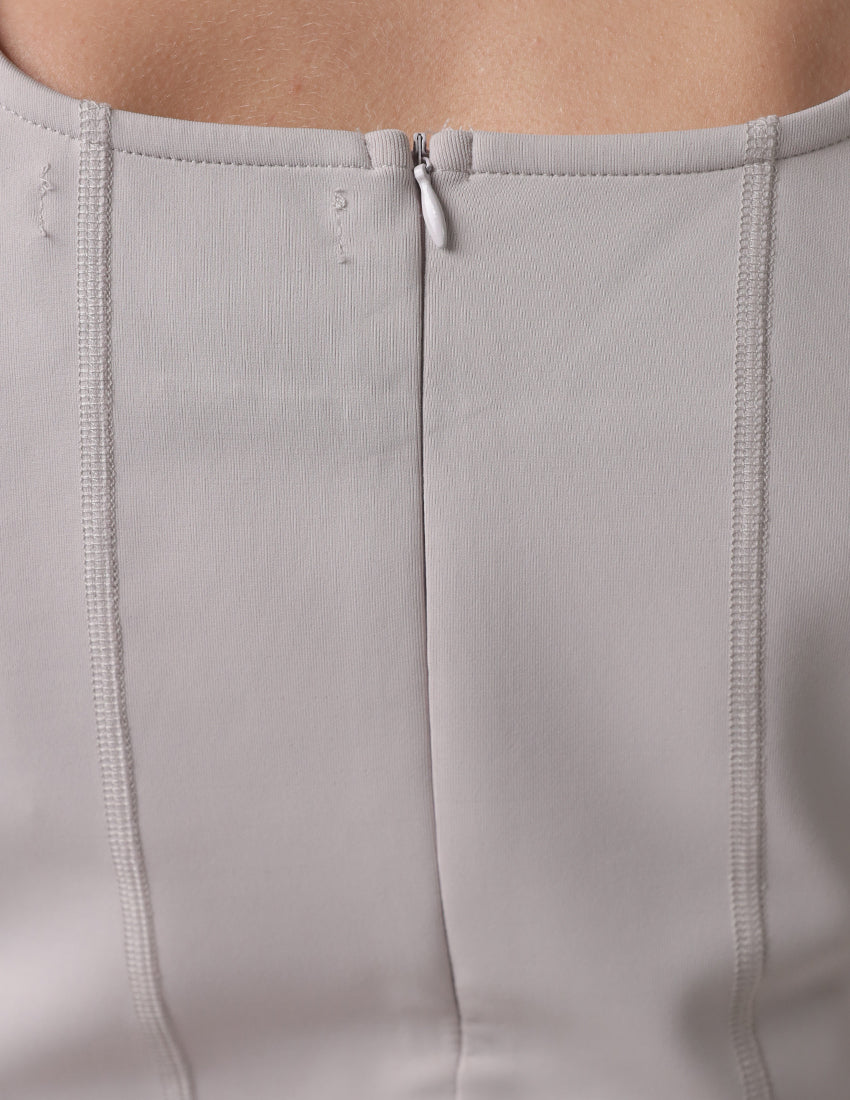 Fitted Long-Sleeve Crop Top