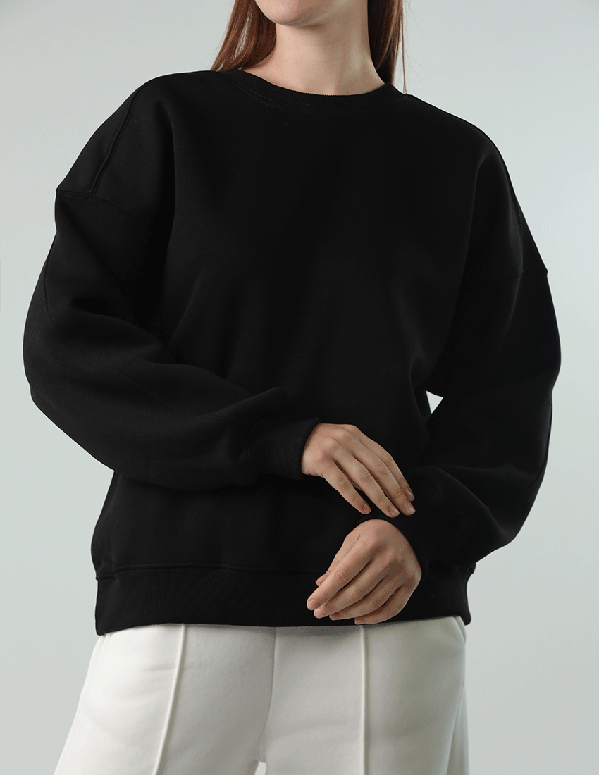 سترة قطنية بياقة دائرية