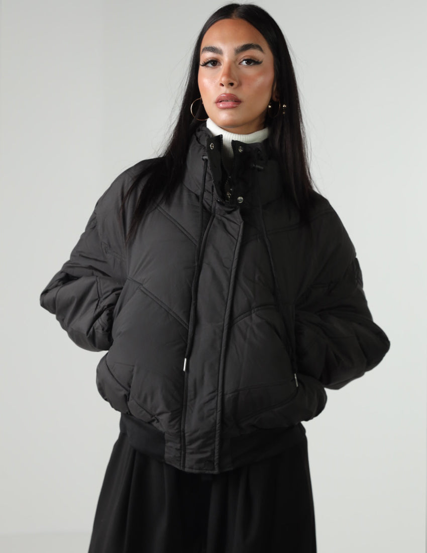 سترة قصيرة منفوخة مقاومة للماء