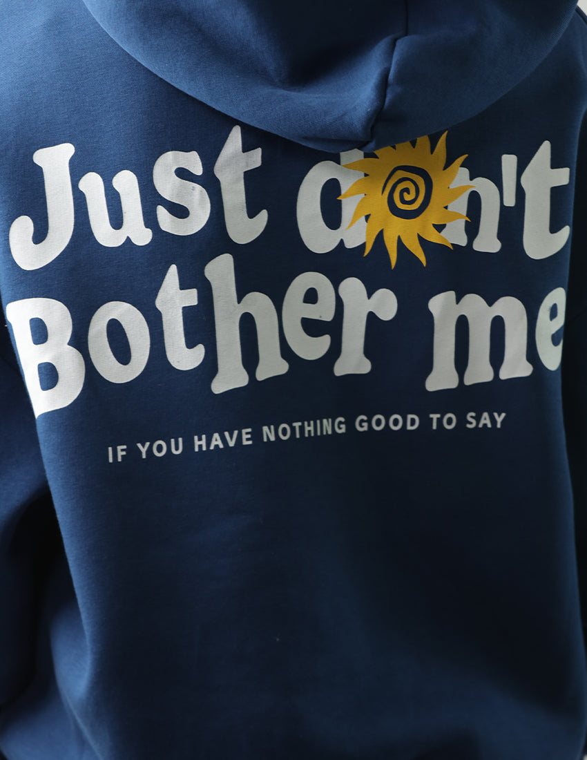 Blue Printed Hoodie