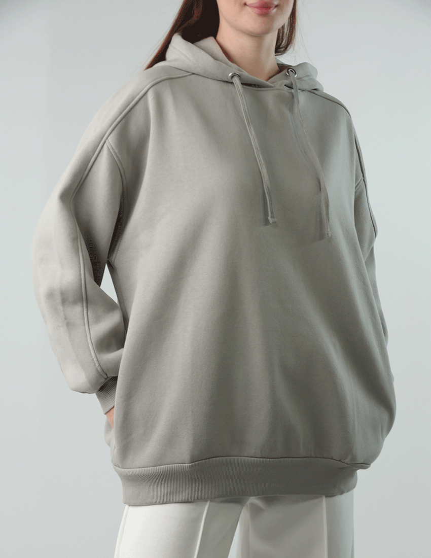 Cotton Oversized Hoodie with Drawstring