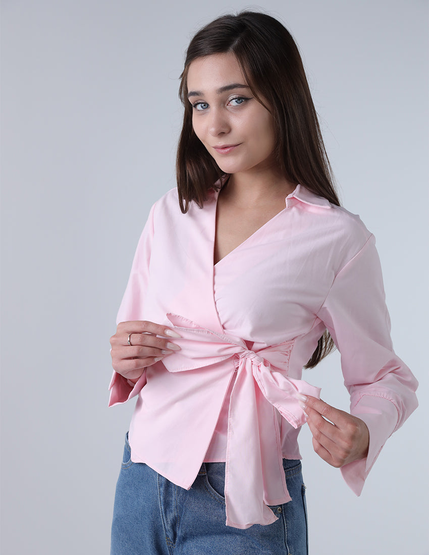 قميص برباط الخصر