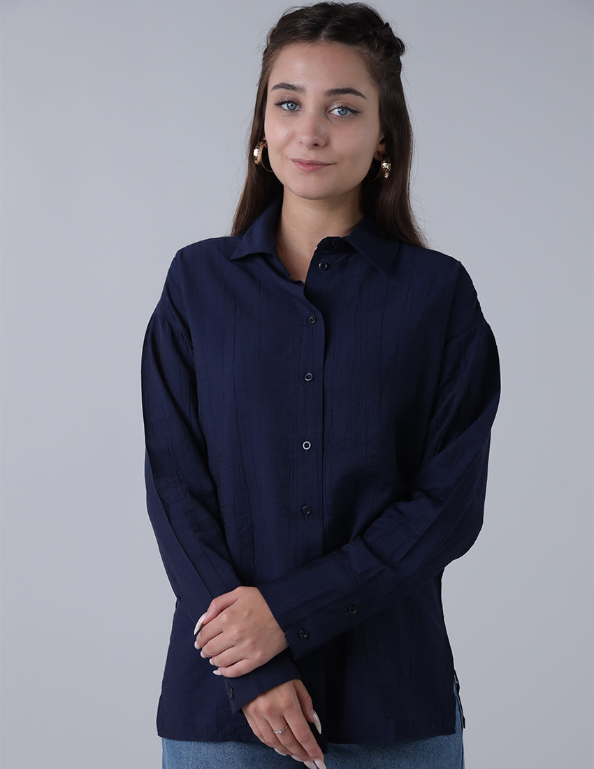 قميص كتان لامع