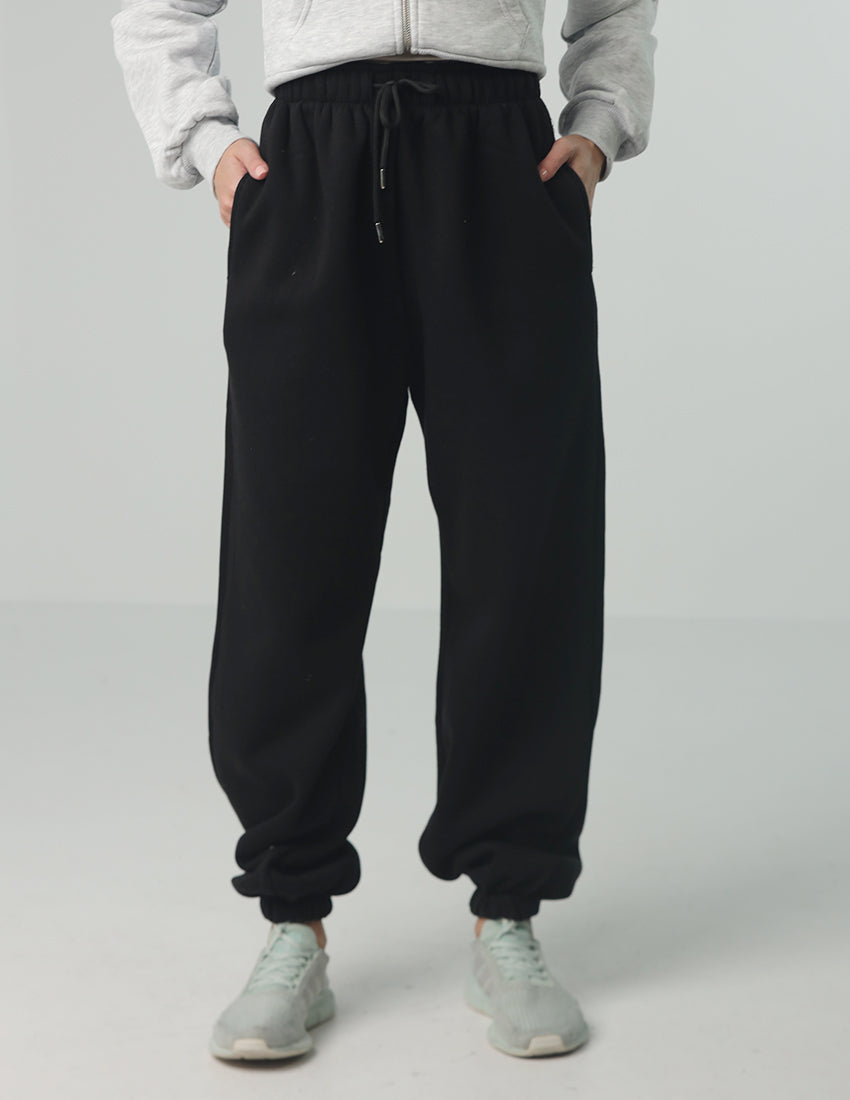 Cotton Sweatpants with Elastic Legged Design