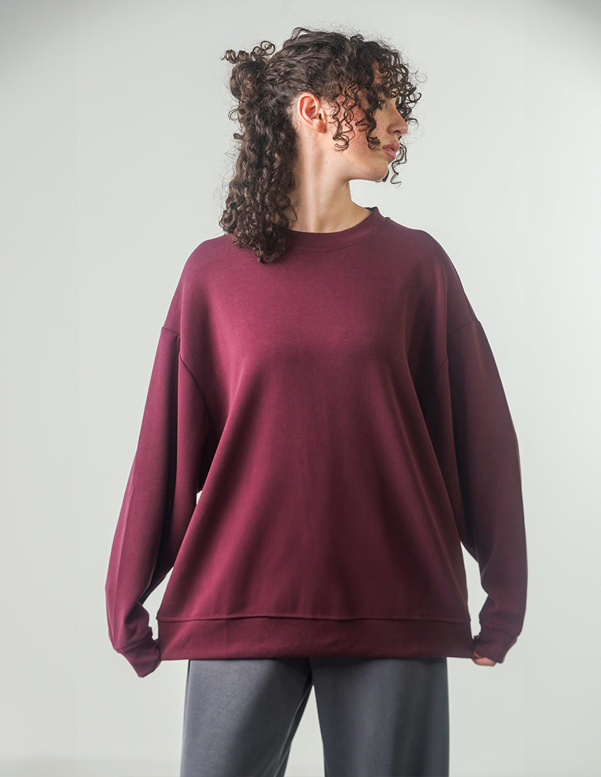 سترة سادة كبيرة الحجم