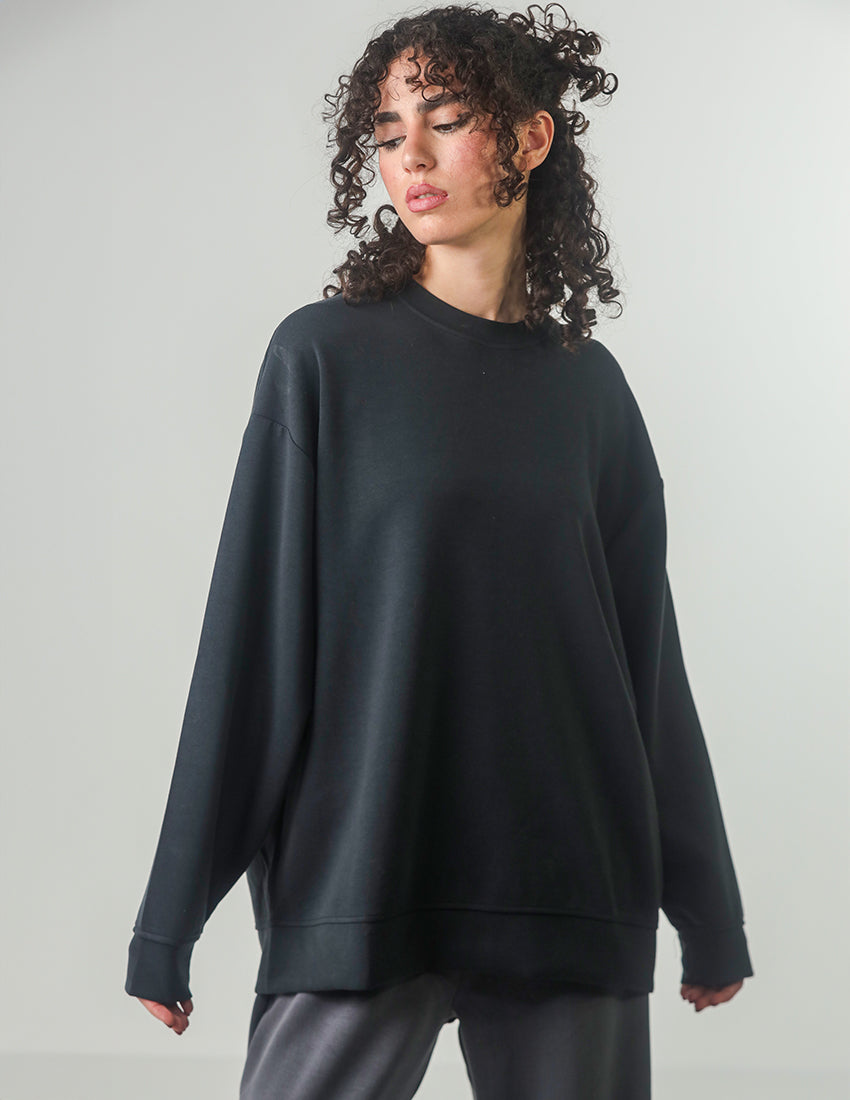 سترة سادة كبيرة الحجم